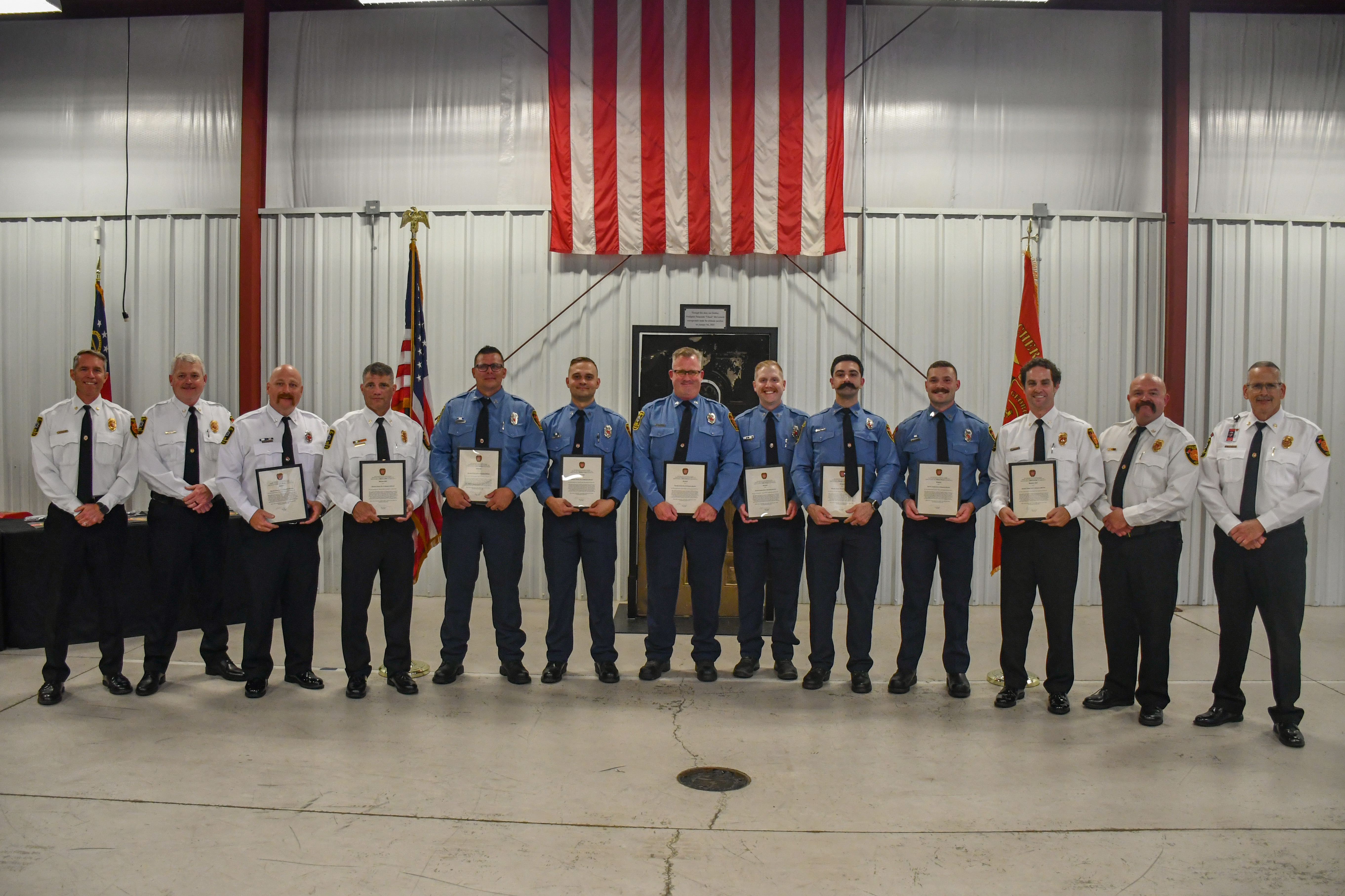 Nine Firefighters Promoted