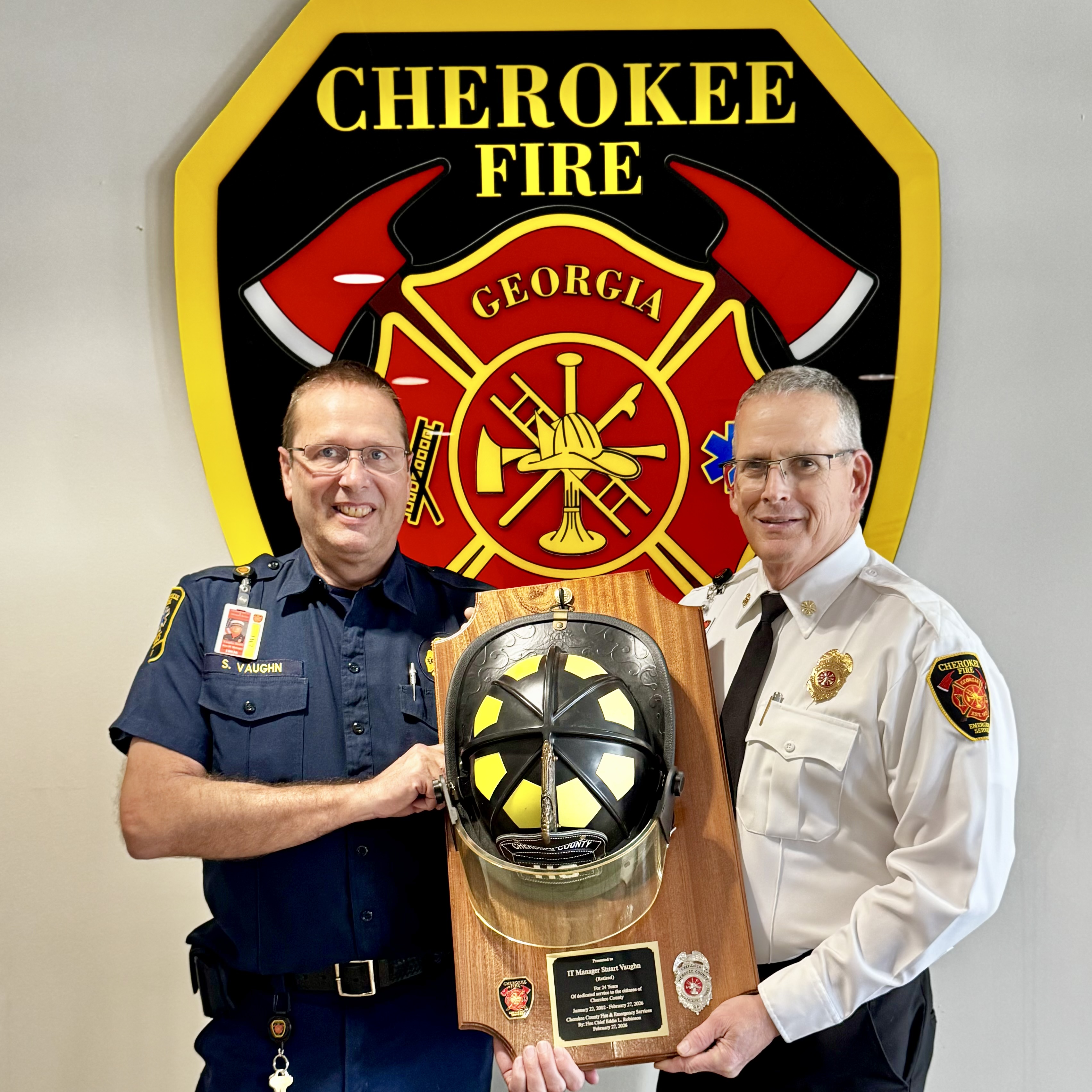 CCFES Honors Fire IT Manager Stuart Vaughn on His Retirement After 24 Years of Service CCFES Honors Fire IT Manager Stuart Vaughn on His Retirement After 24 Years of Service